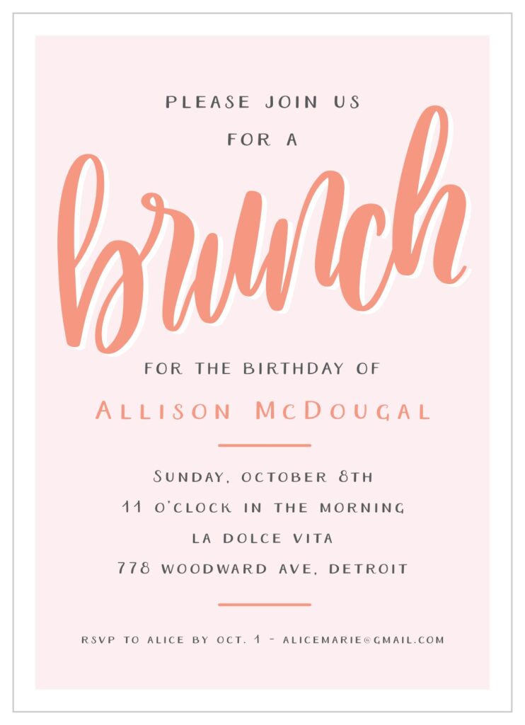 Free Custom Printable Brunch Invitation Templates Canva 53 OFF