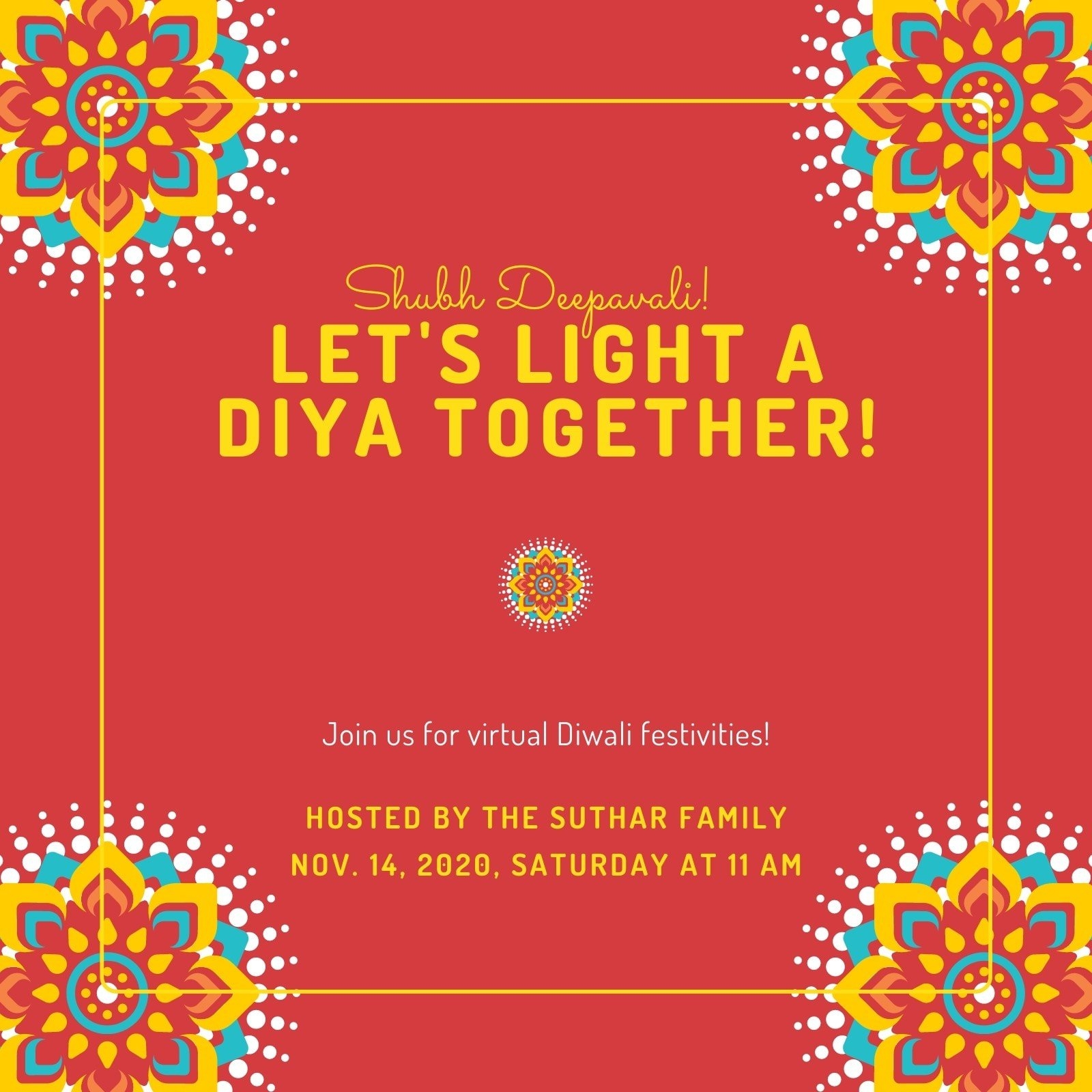 Free Diwali Invite Template