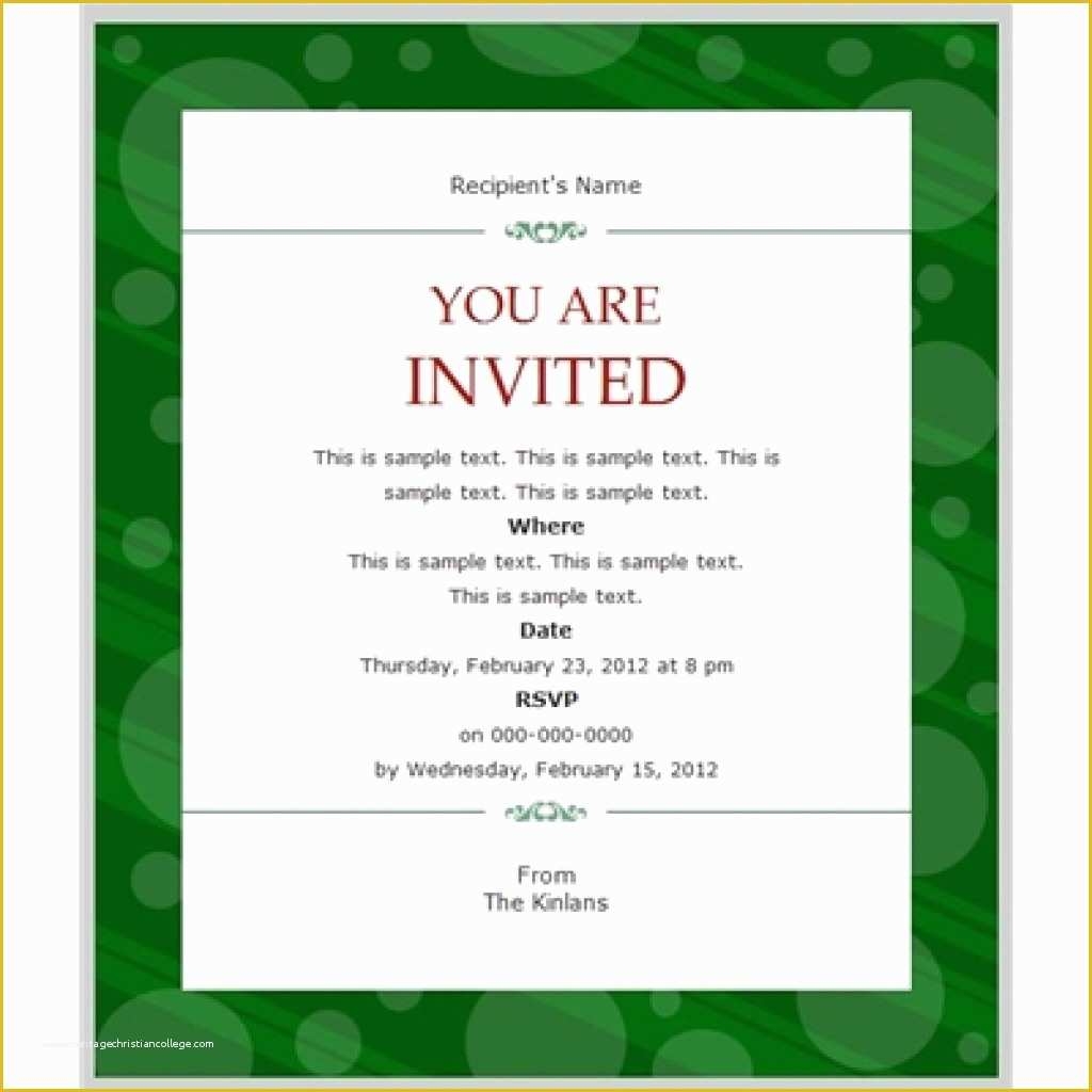 Free Download Template Invitations For Ms Word 2010 Houseple