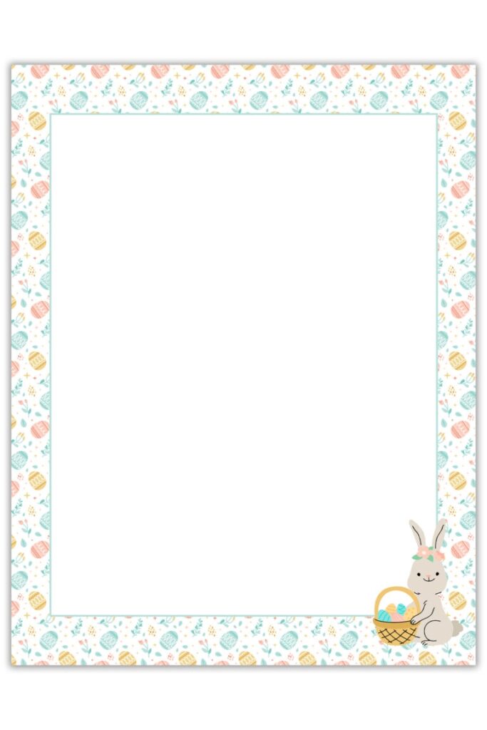 Free Easter Bunny Note Printable Editable Letter Templates