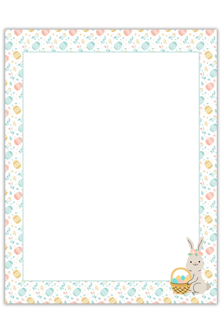 Free Easter Bunny Note Printable Editable Letter Templates