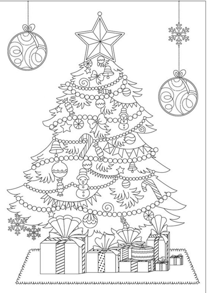 Free Easy To Print Adult Christmas Coloring Page Coloring Home
