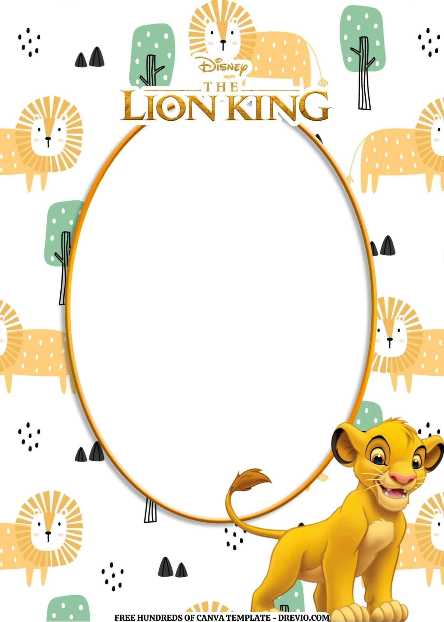 FREE EDITABLE 18 The Lion King Canva Templates Lion King Birthday 