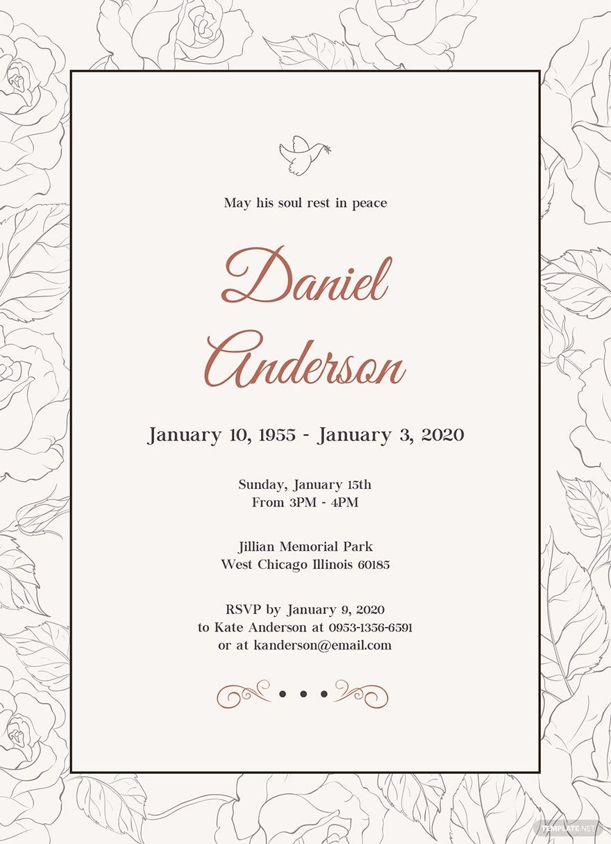 Free Editable Funeral Templates In Google Docs To Download