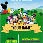 Free Editable PDF Mickey Mouse And Friends Birthday Party Invitation