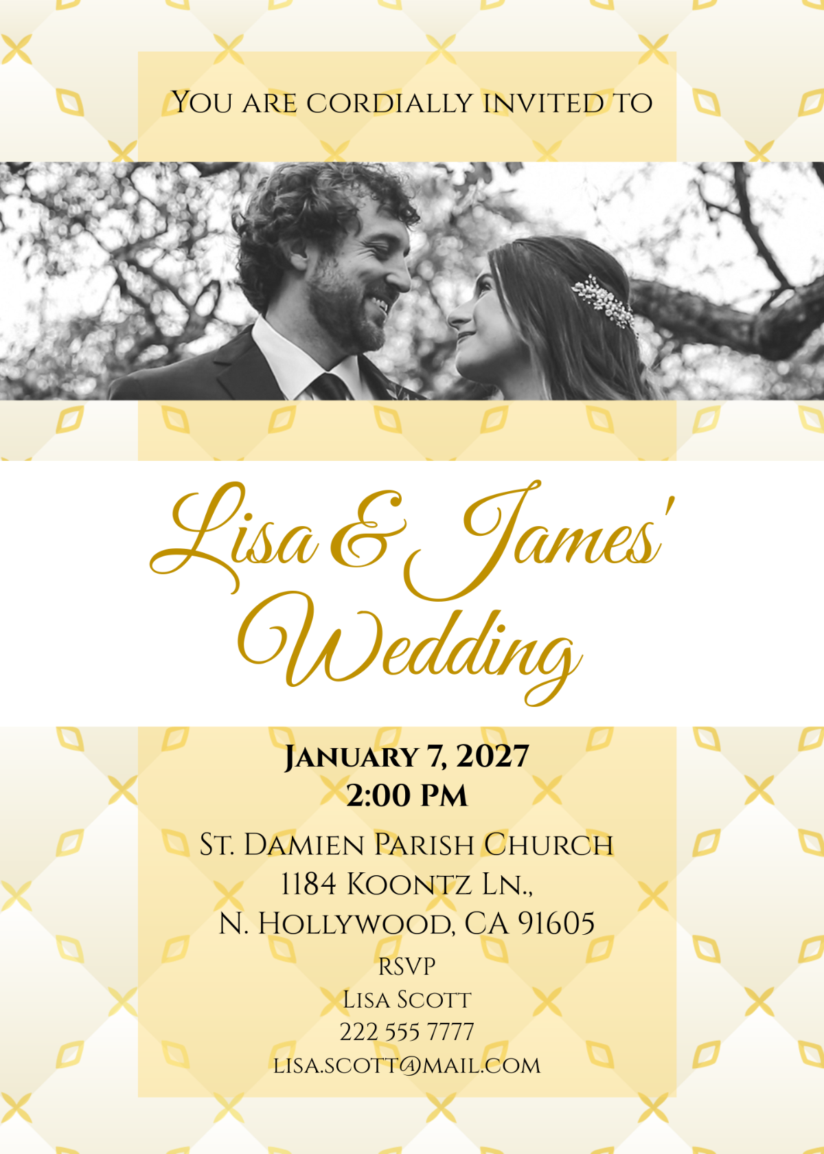 wedding invitation email template