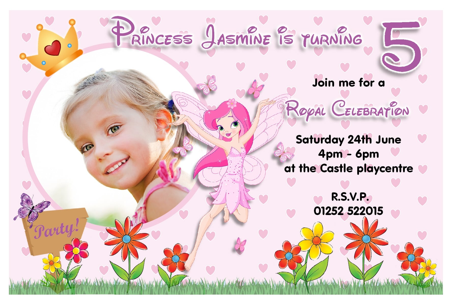 fairy birthday invitation templates free