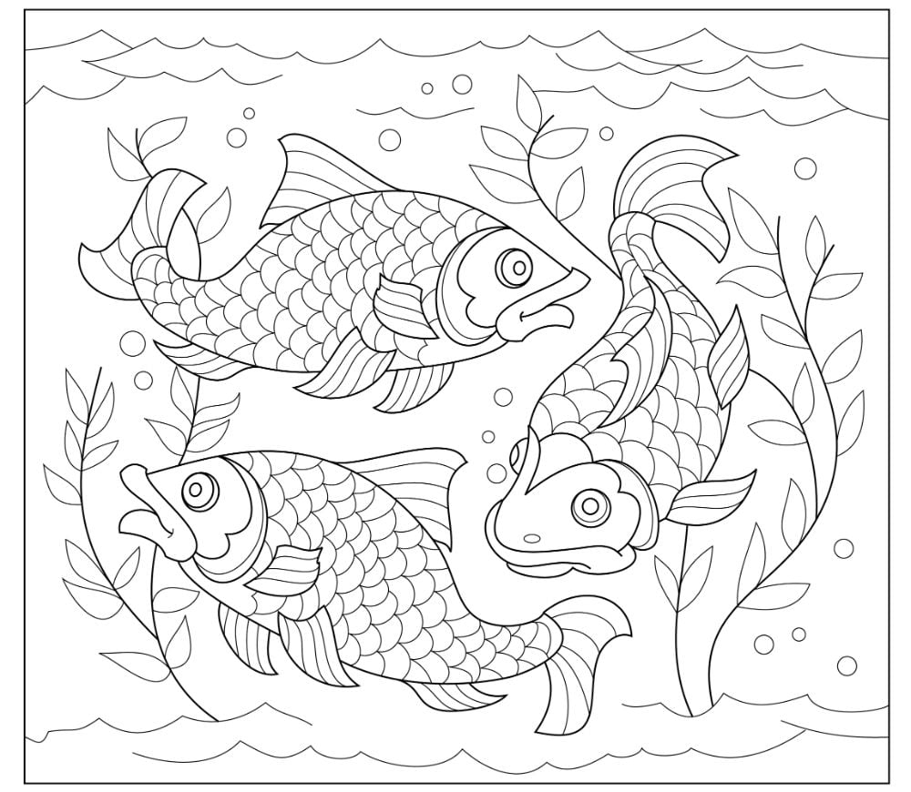 Free Fish Coloring Pages For Download Printable PDF