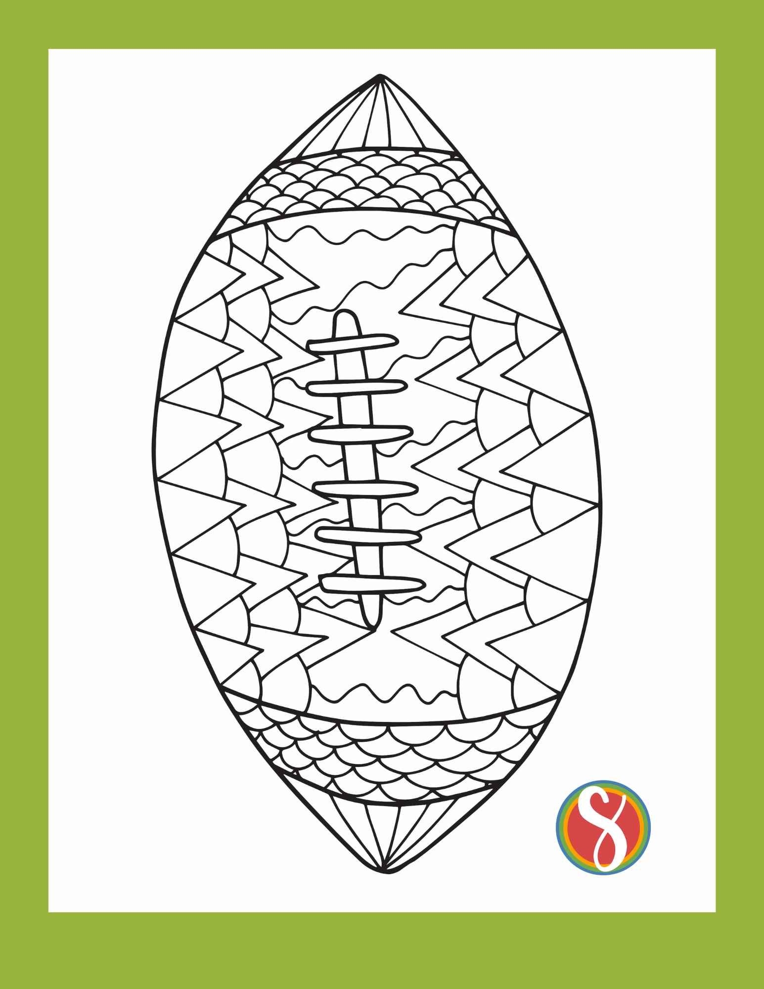 Free Football Coloring Pages Stevie Doodles