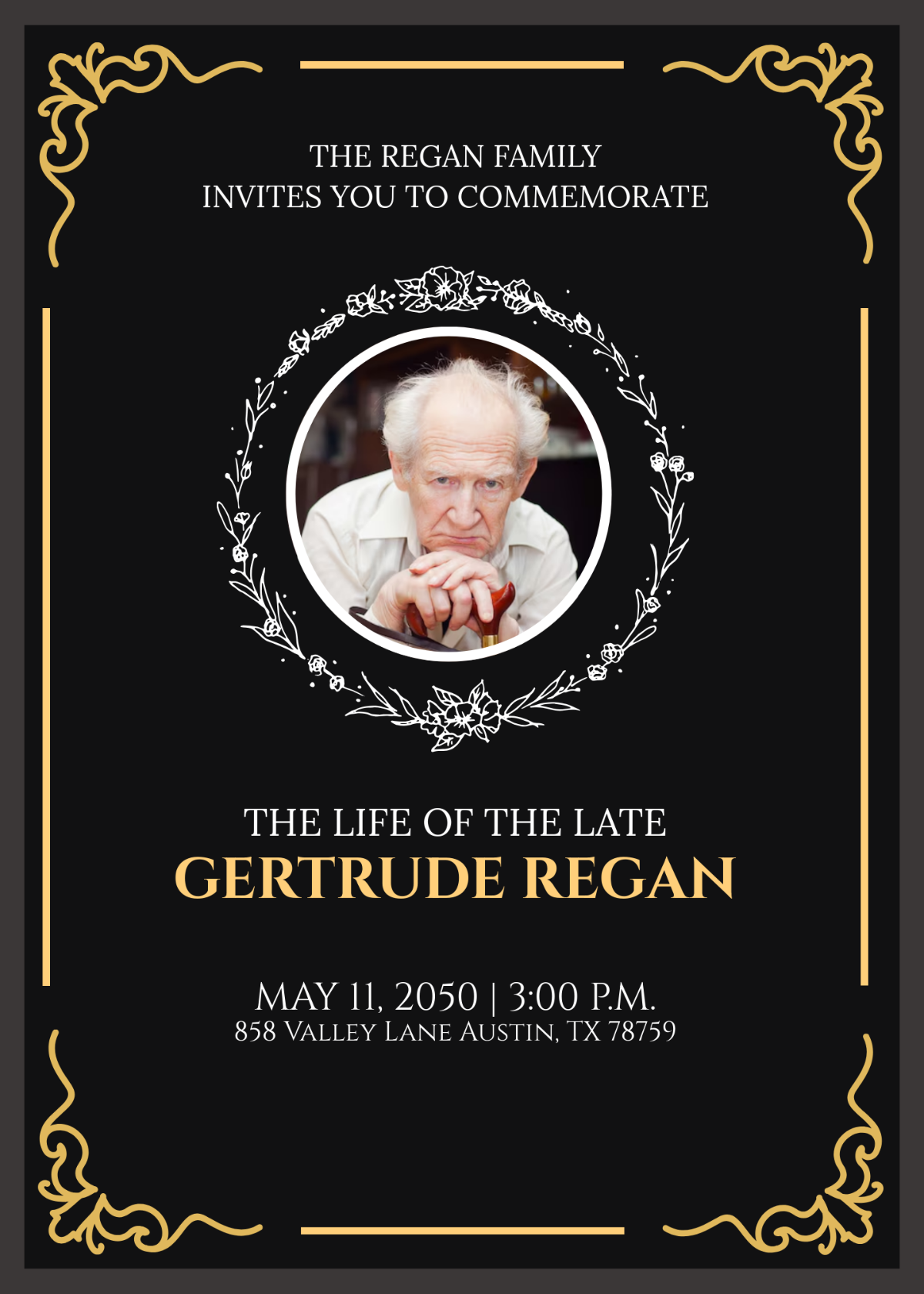 Free Funeral Invitation Template To Edit Online