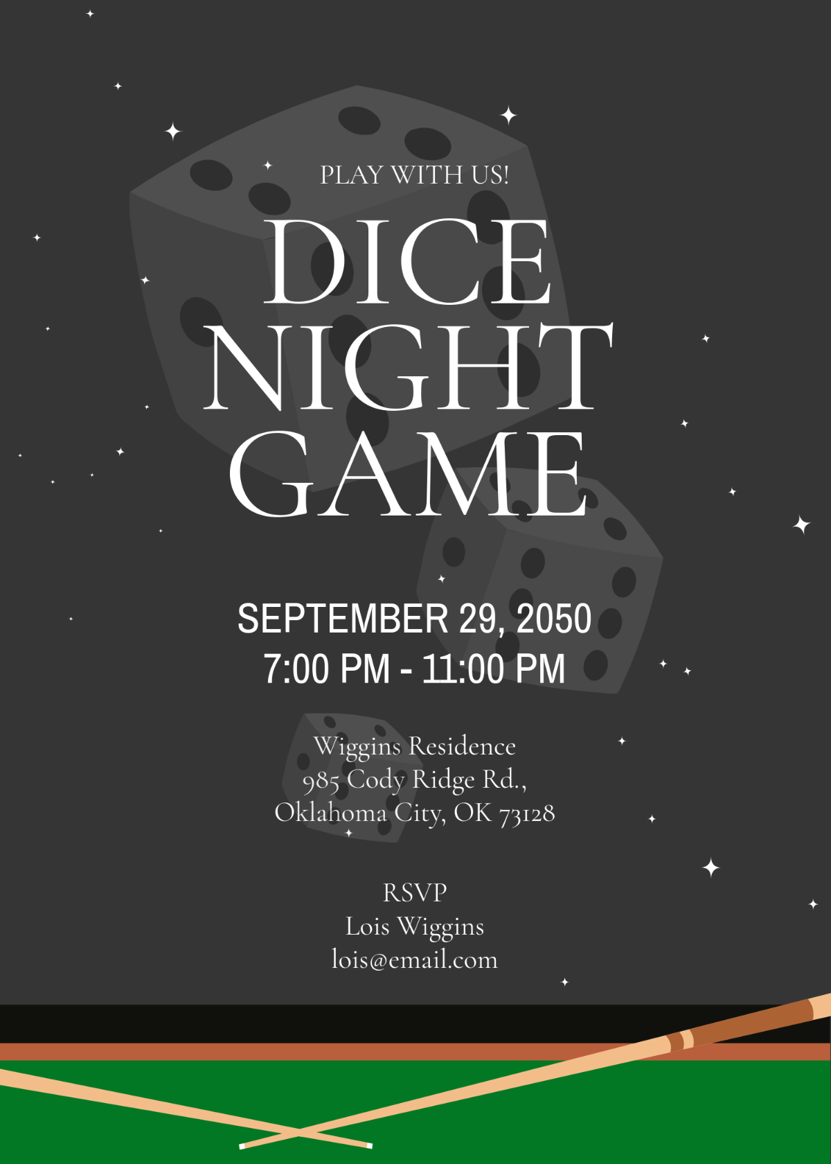 Free Game Night Invitation Template To Edit Online