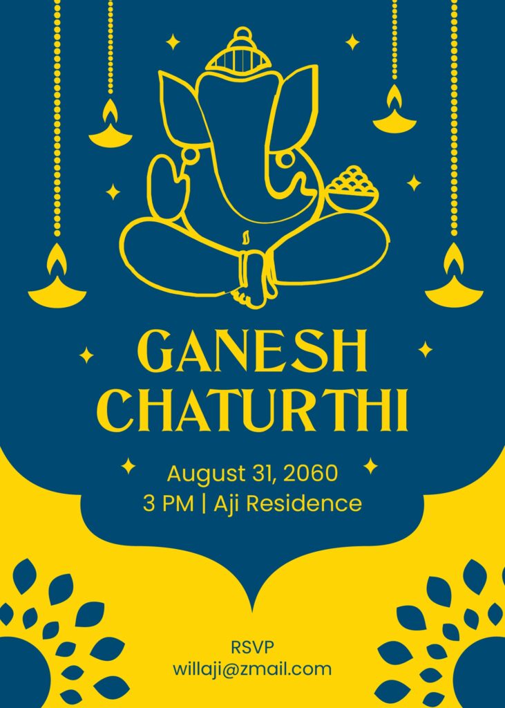 FREE Ganpati Invitation Template Download In Word Illustrator