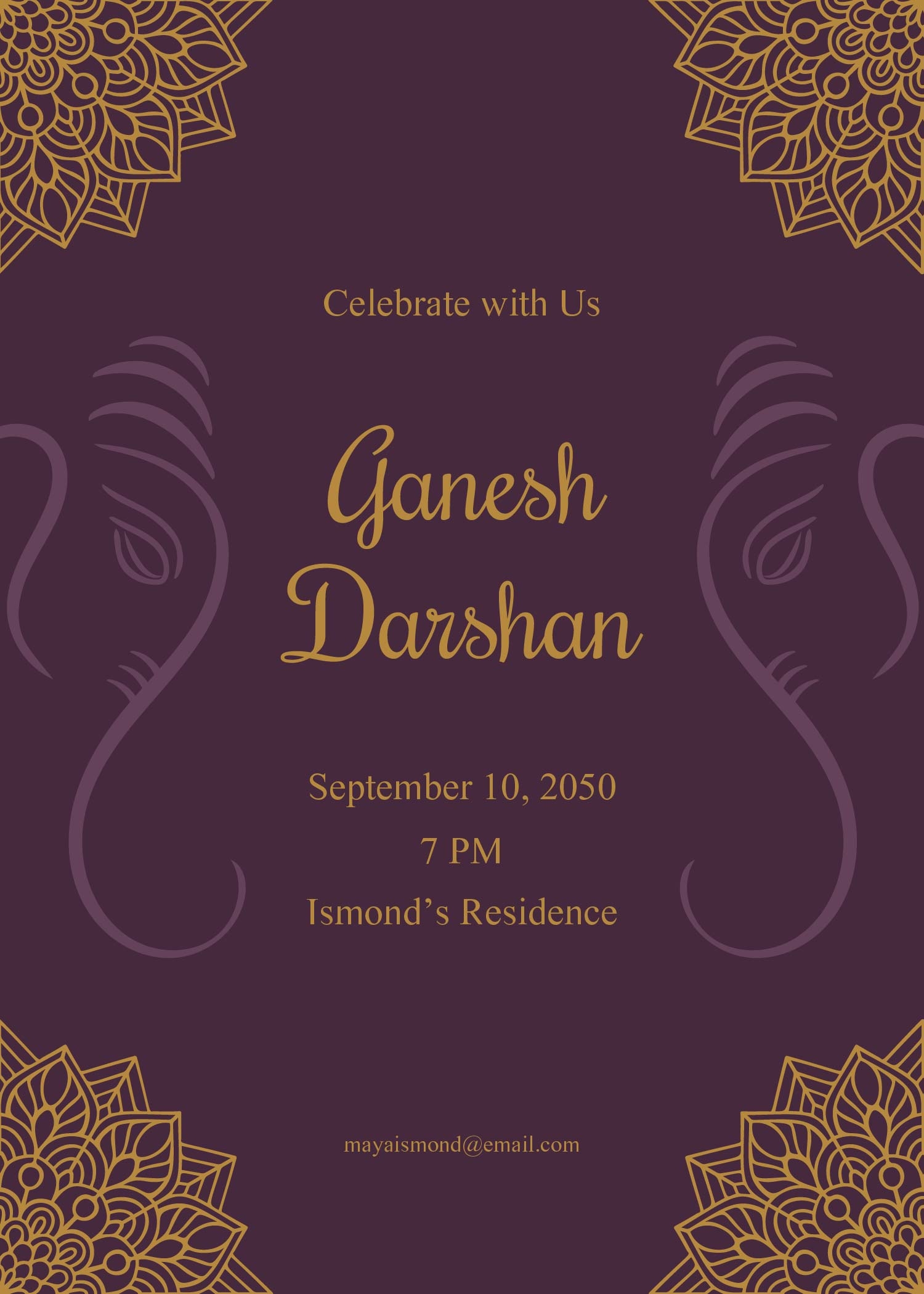 Free Ganpati Invitation Templates Editable And Printable