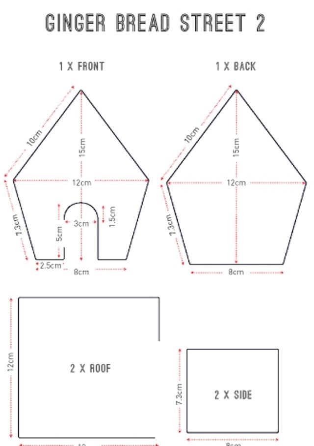 Free Gingerbread House Template Printable Printable Templates