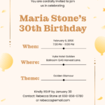 Free Golden 30th Birthday Invitation Template To Edit Online