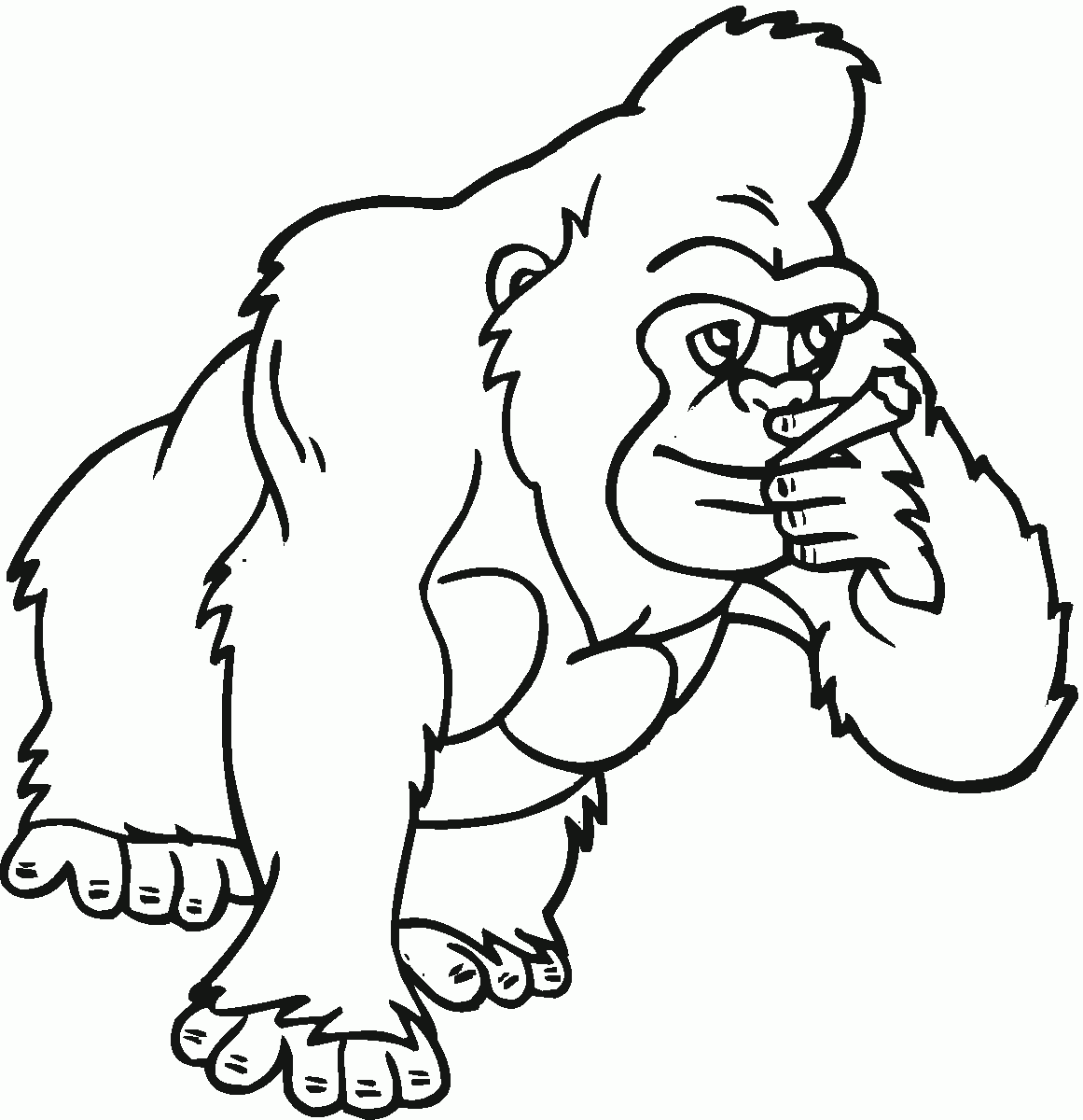 Gorilla Coloring Pages