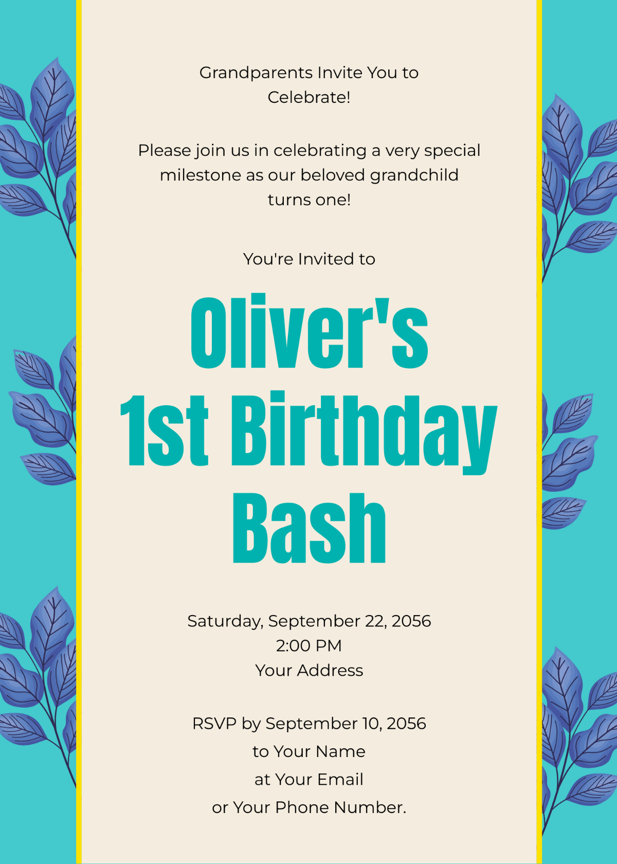 FREE Grandparents Invitation Templates Examples Edit Online 