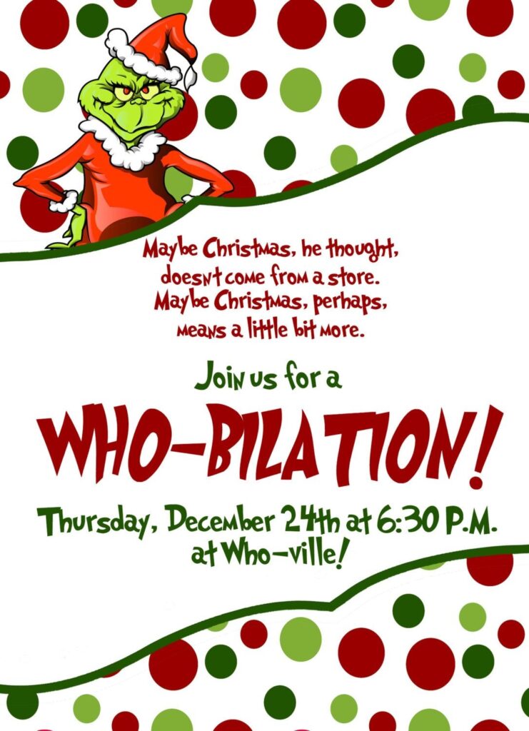 Free Grinch Invitation Template