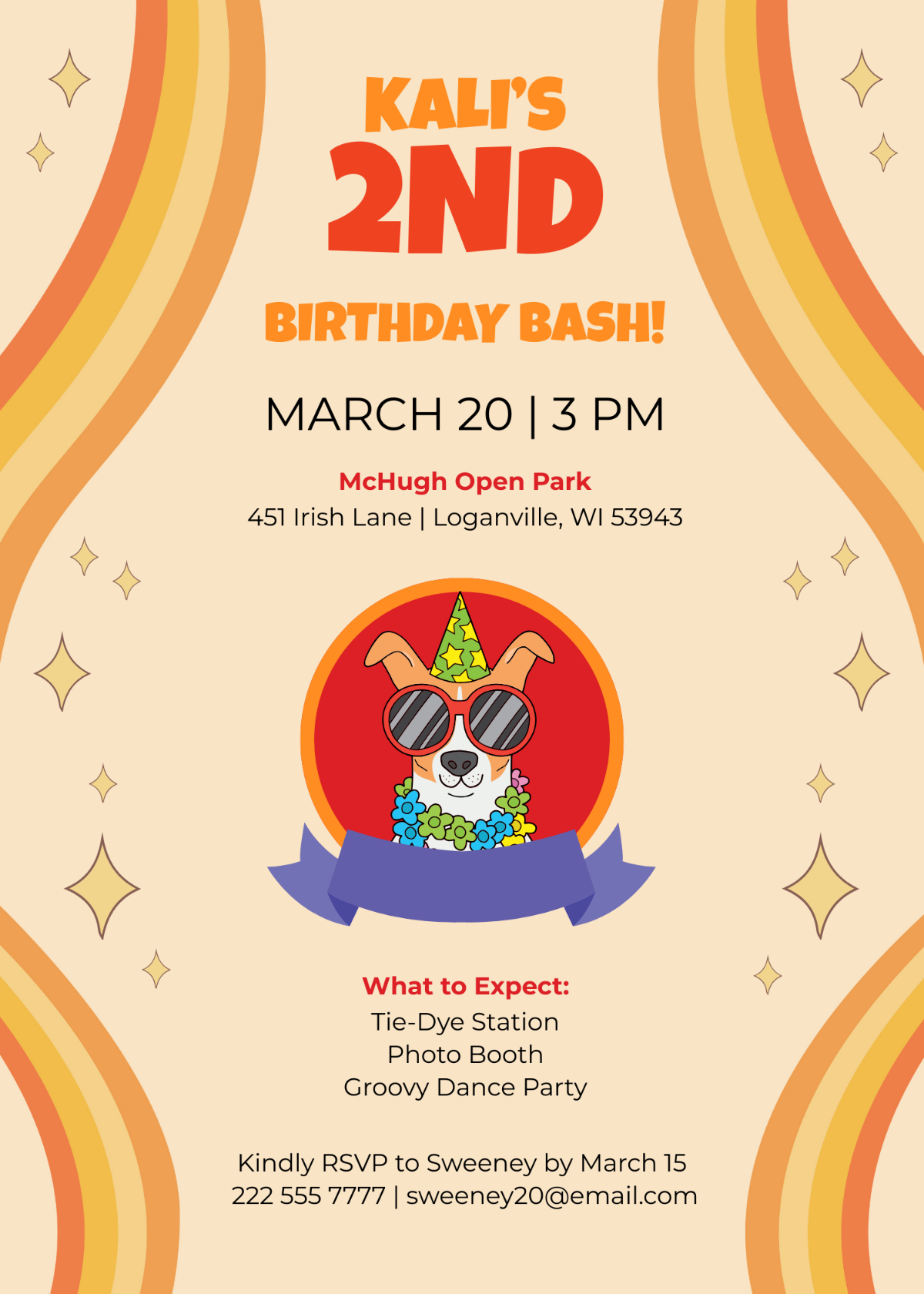 groovy invitation template free