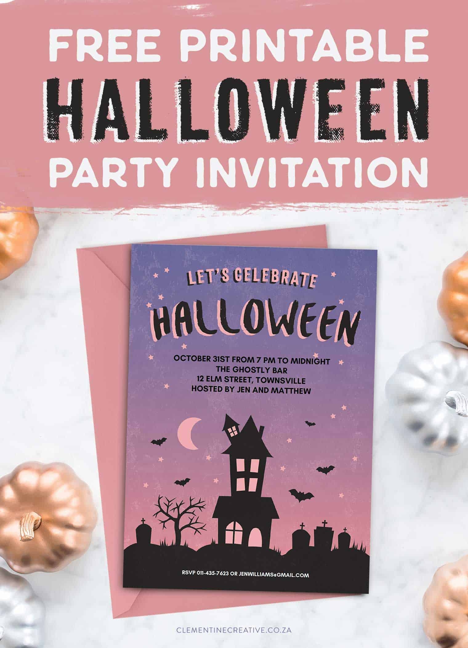 halloween party invitation templates