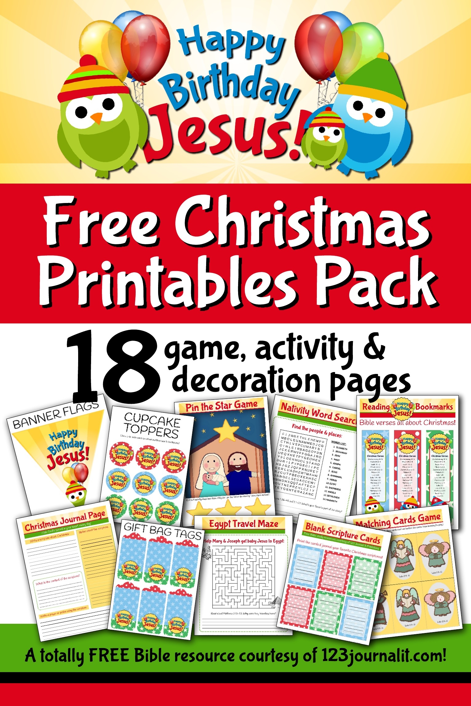 Free Happy Birthday Jesus Printable Party And Activity Pack For Kids