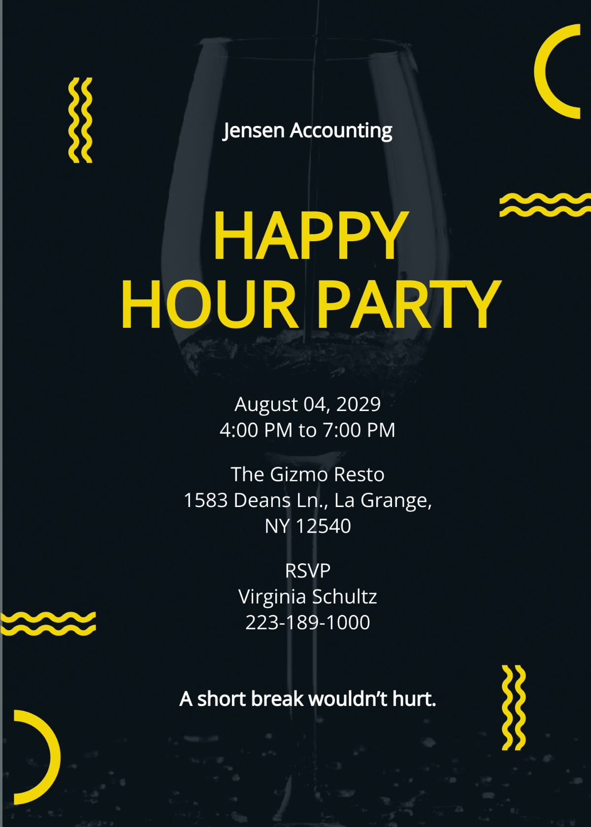happy hour invitation template