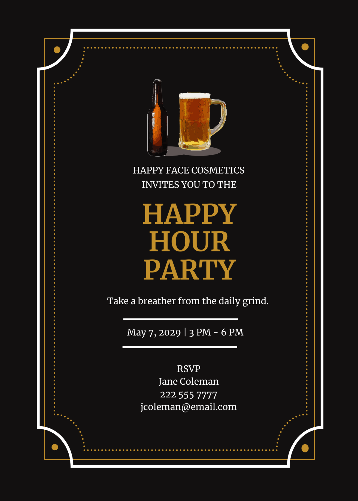 FREE Happy Hour Invitation Templates Examples Edit Online 