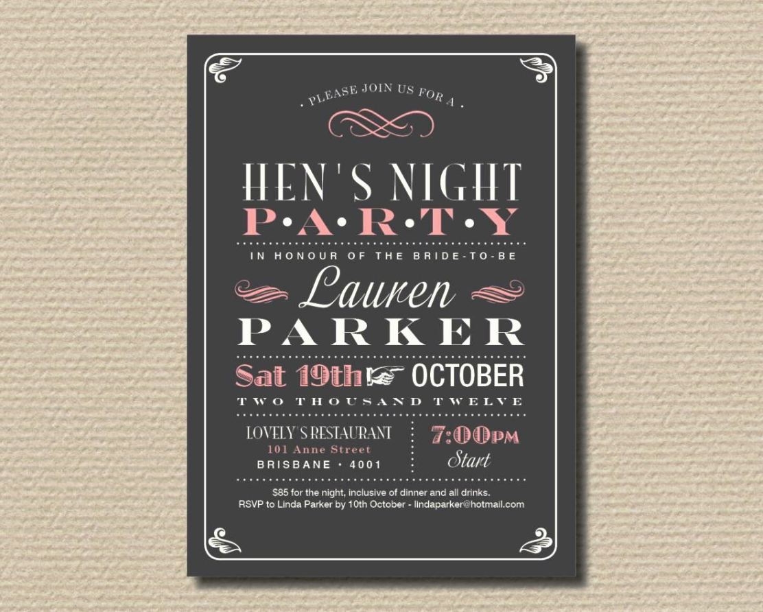 hen party invites free templates
