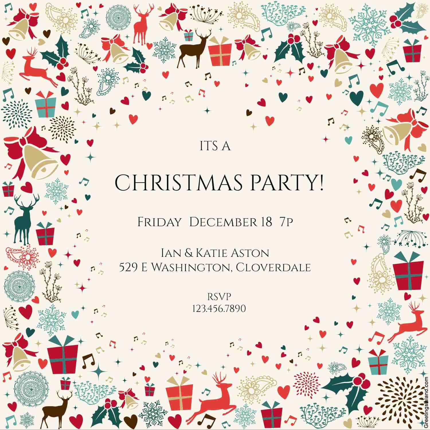 Free Holiday Party Templates