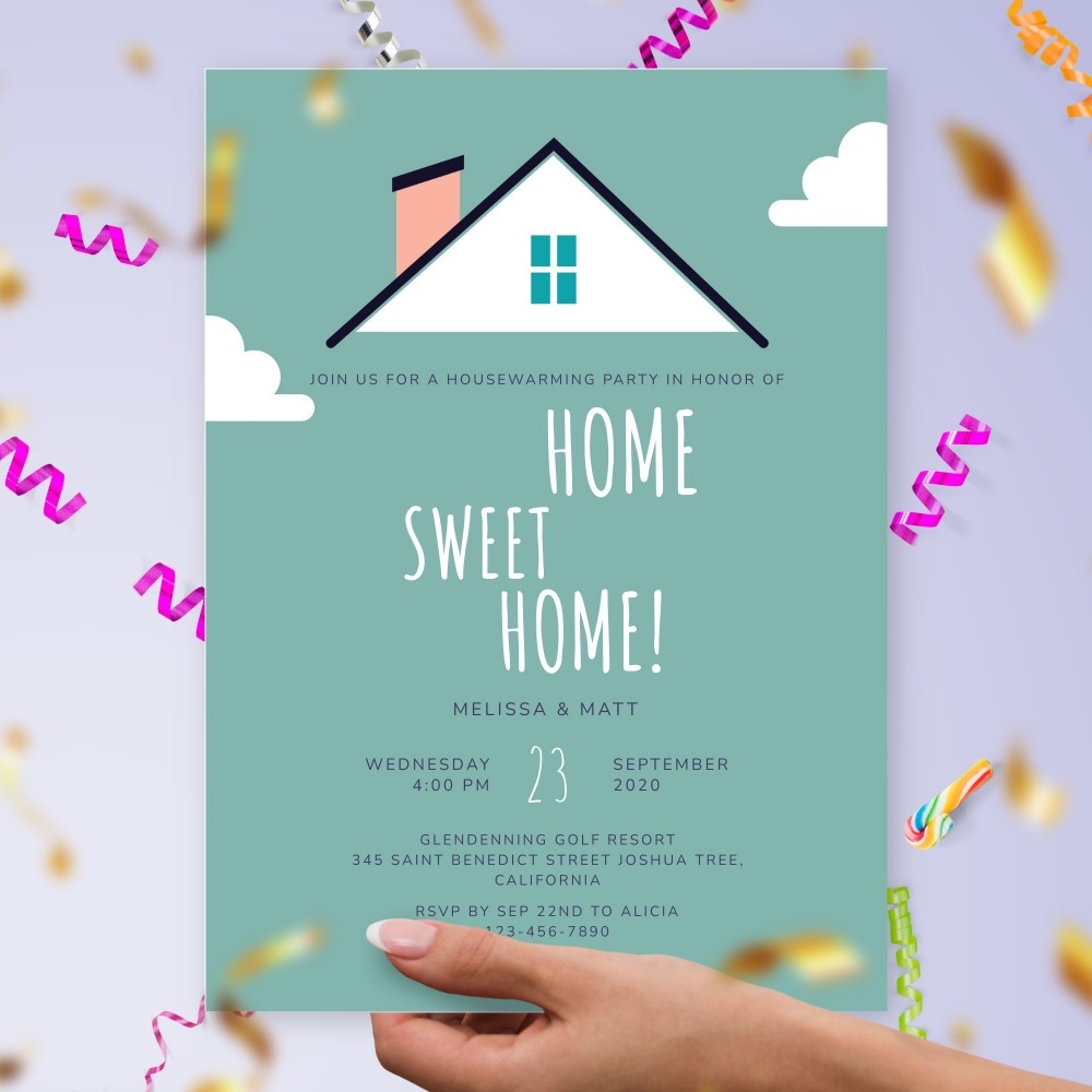 Free Housewarming Invitation Card Template KAESG BLOG