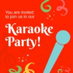 Free Karaoke Party Invitation Flyer Template To Edit Online
