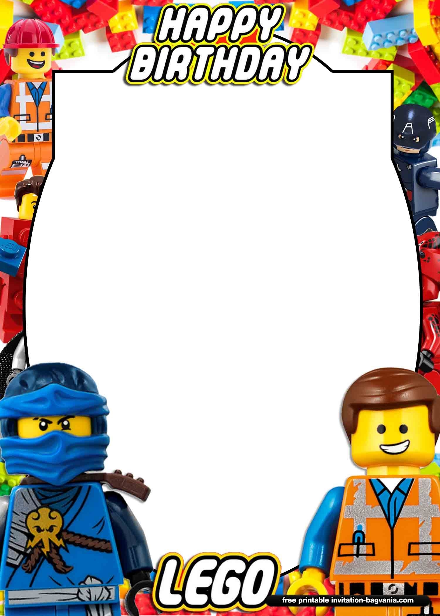 Free Lego Printable Birthday Card Printable Templates