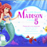 Free Little Mermaid Invitation Templates Of Little Mermaid Invitation