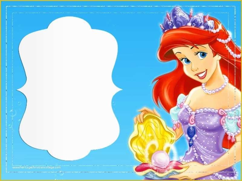 Free Little Mermaid Invitation Templates Of Little Mermaid Invitation 