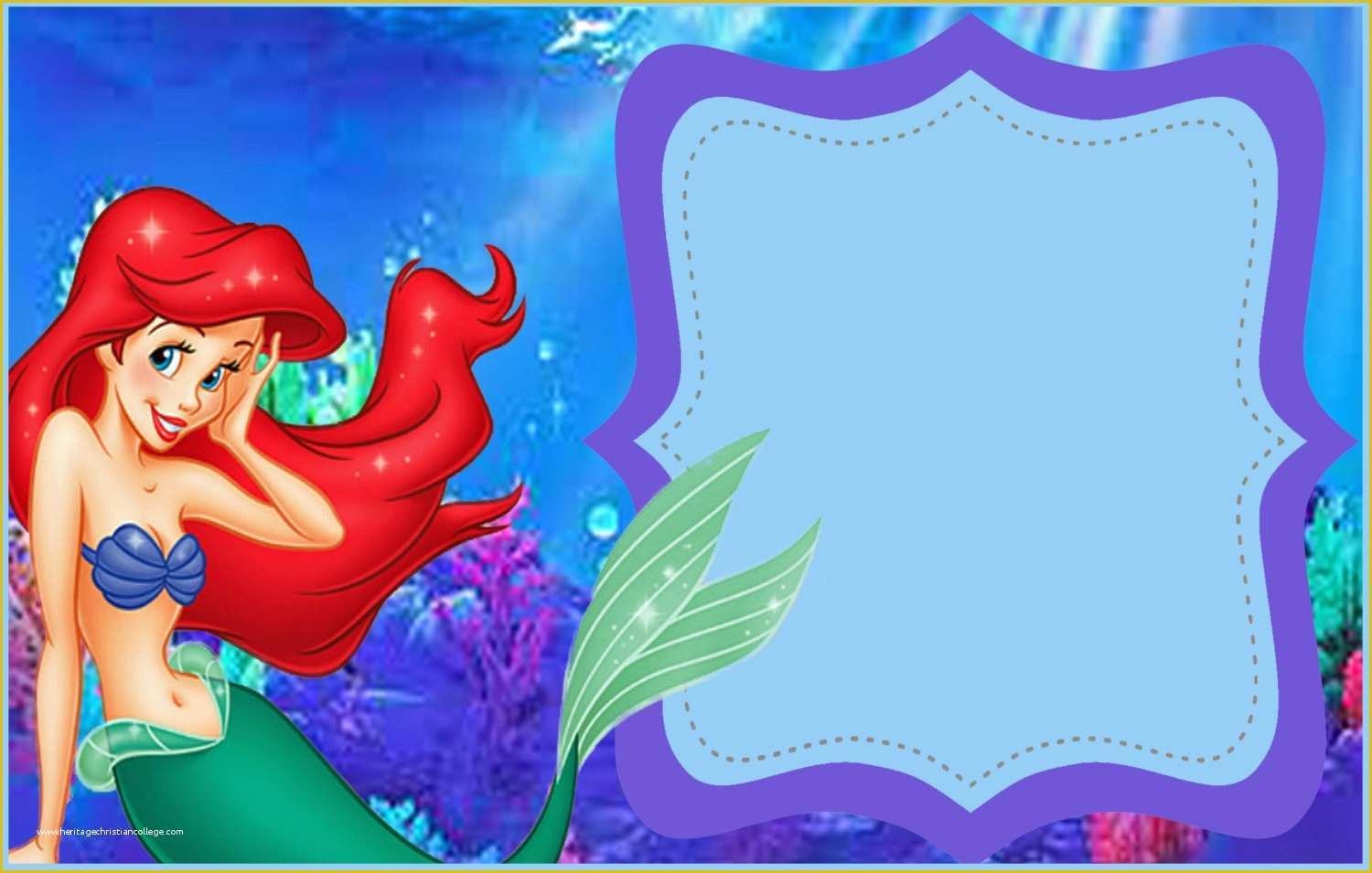 mermaid invitation template free