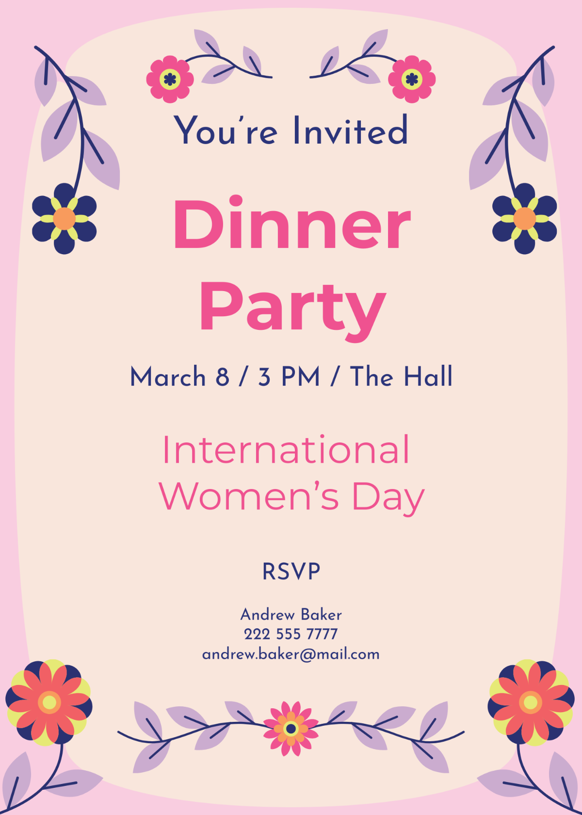mother's day invitation template free