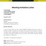 Free Meeting Invitation Letter Template To Edit Online