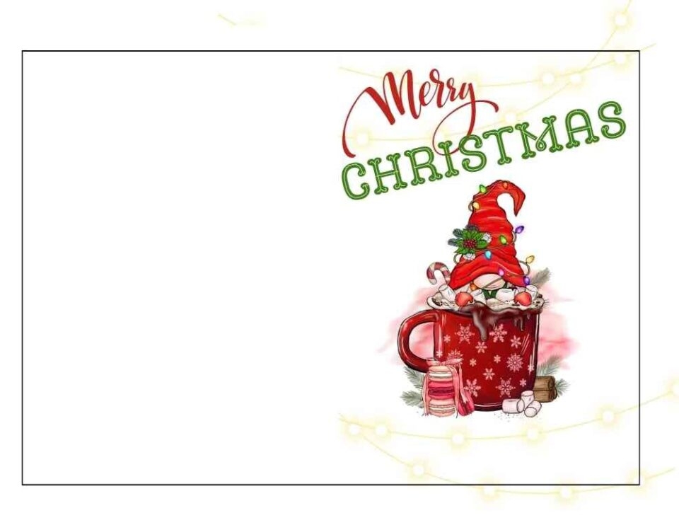 merry christmas card template printable