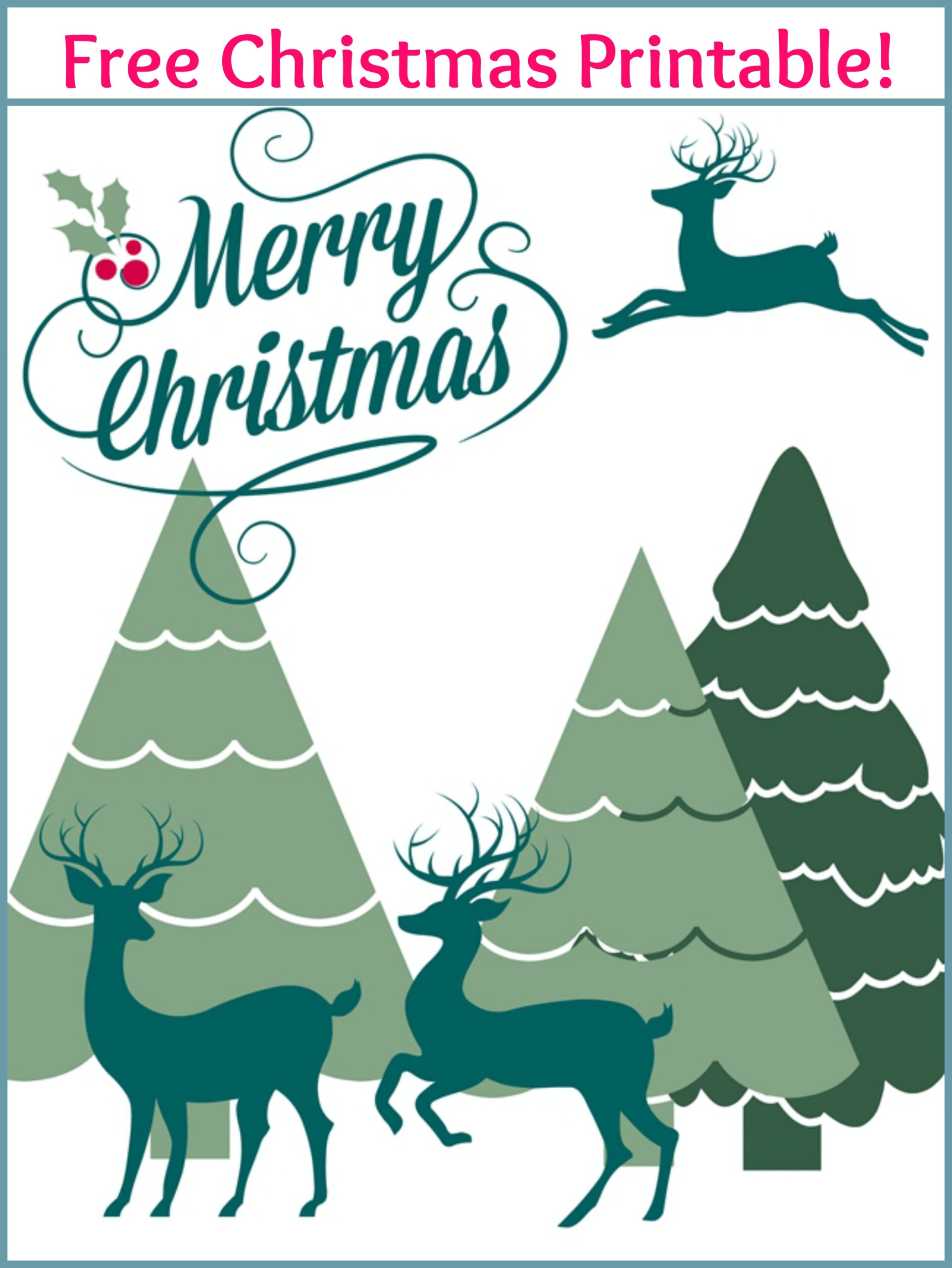 Free Merry Christmas Printable FREE Printable A Z