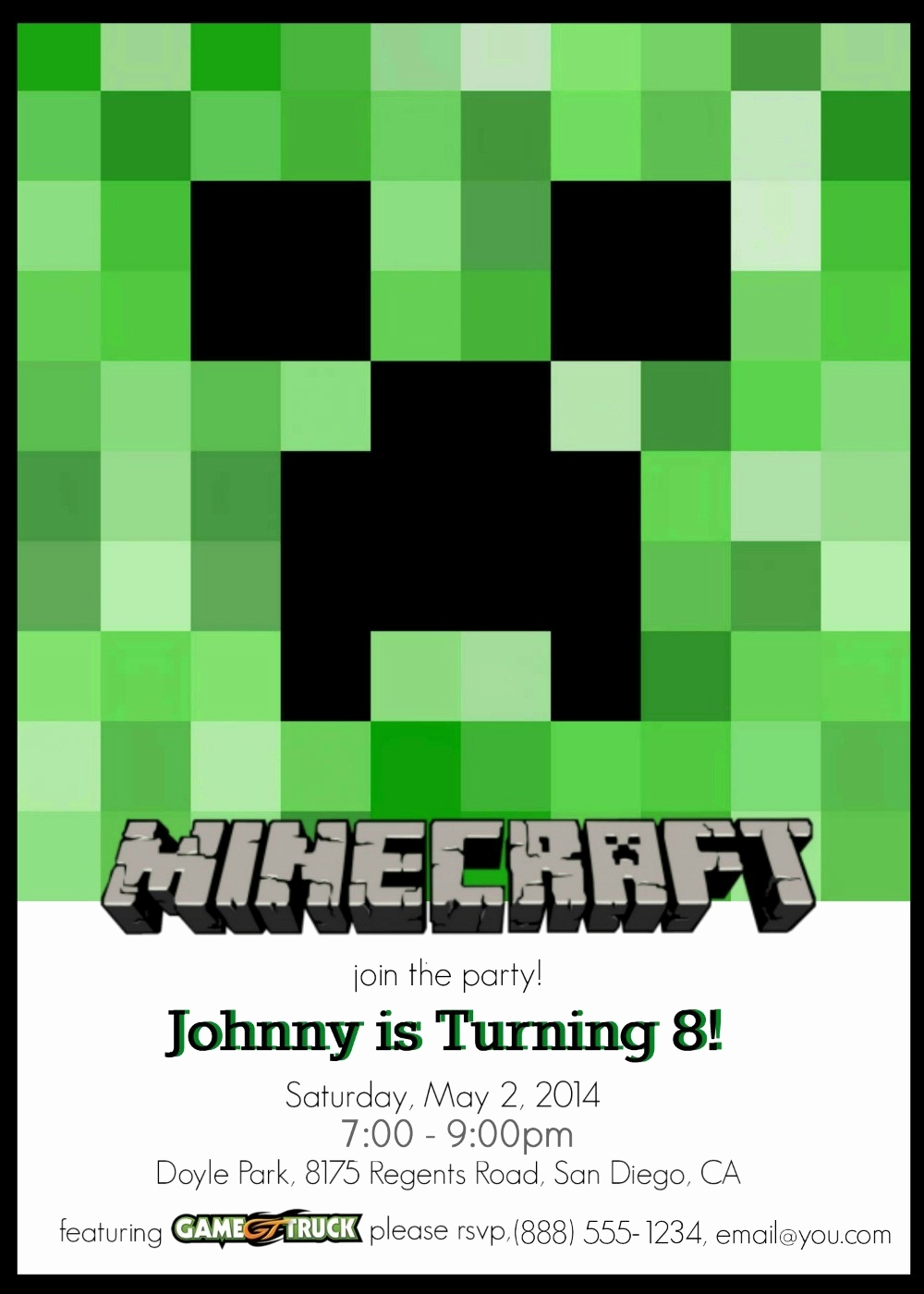 Free Minecraft Invitation Template Collegio Sanlorenzo Template