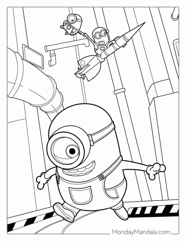 Free Minion Color Pages Unleash Your Creativity With Despicable Me 39 s