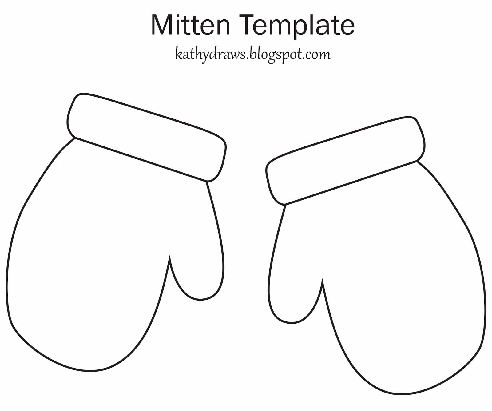 free mitten template printable