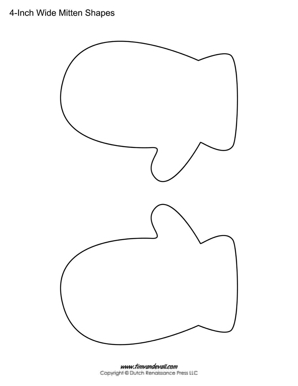Free Mitten Template Printable Free Printable