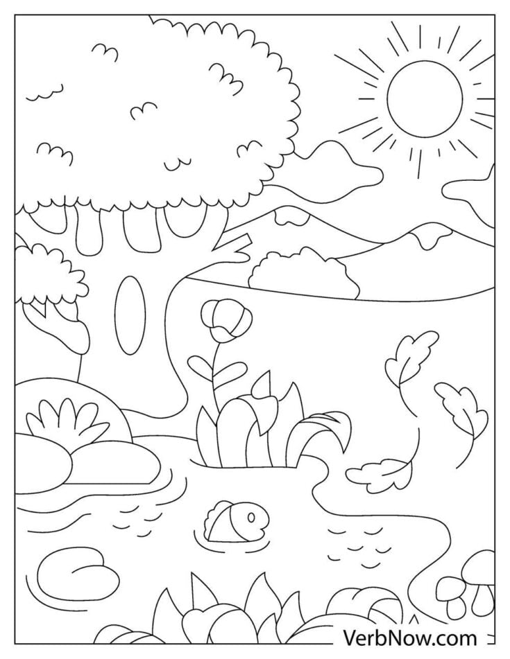 Free NATURE Coloring Pages For Download Printable PDF 