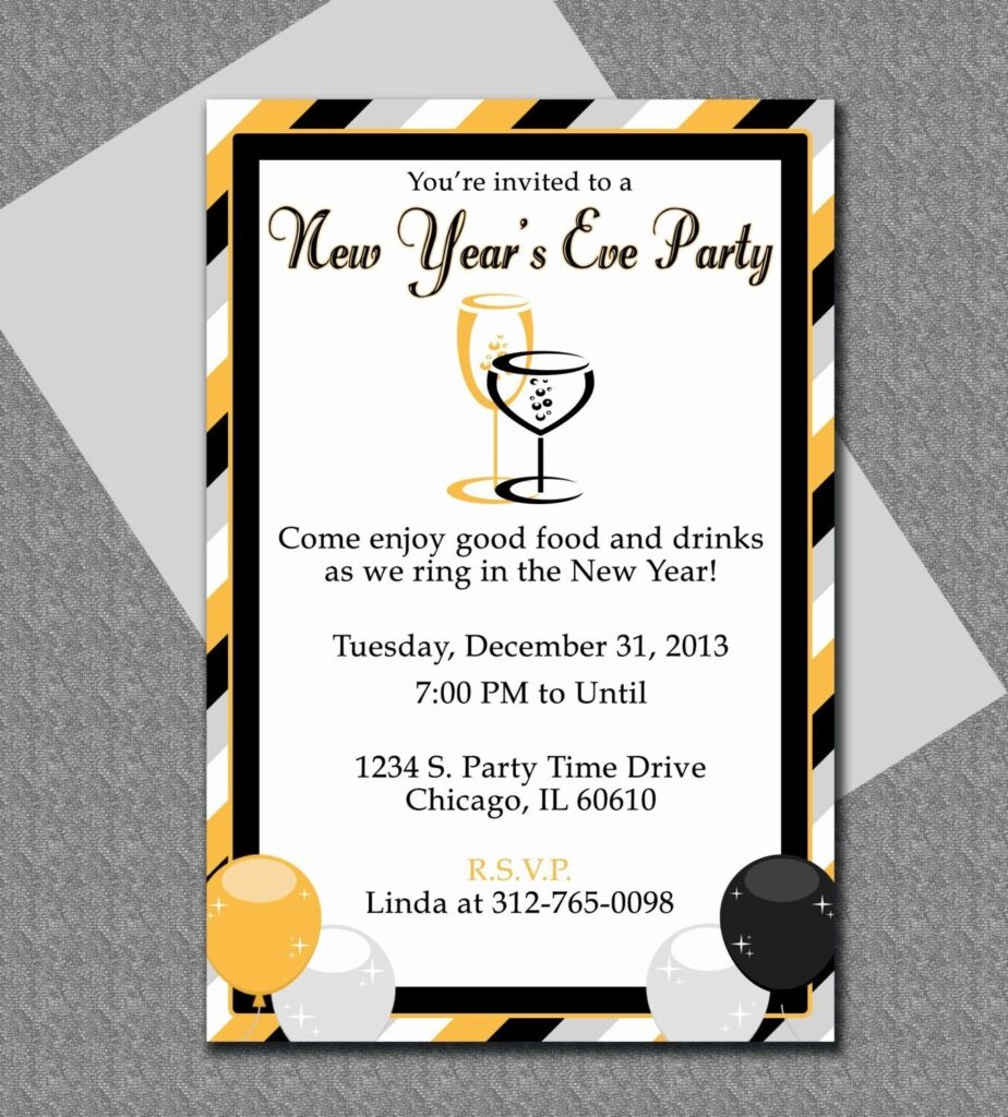 Free New Years Eve Invite Template Printable Word Searches