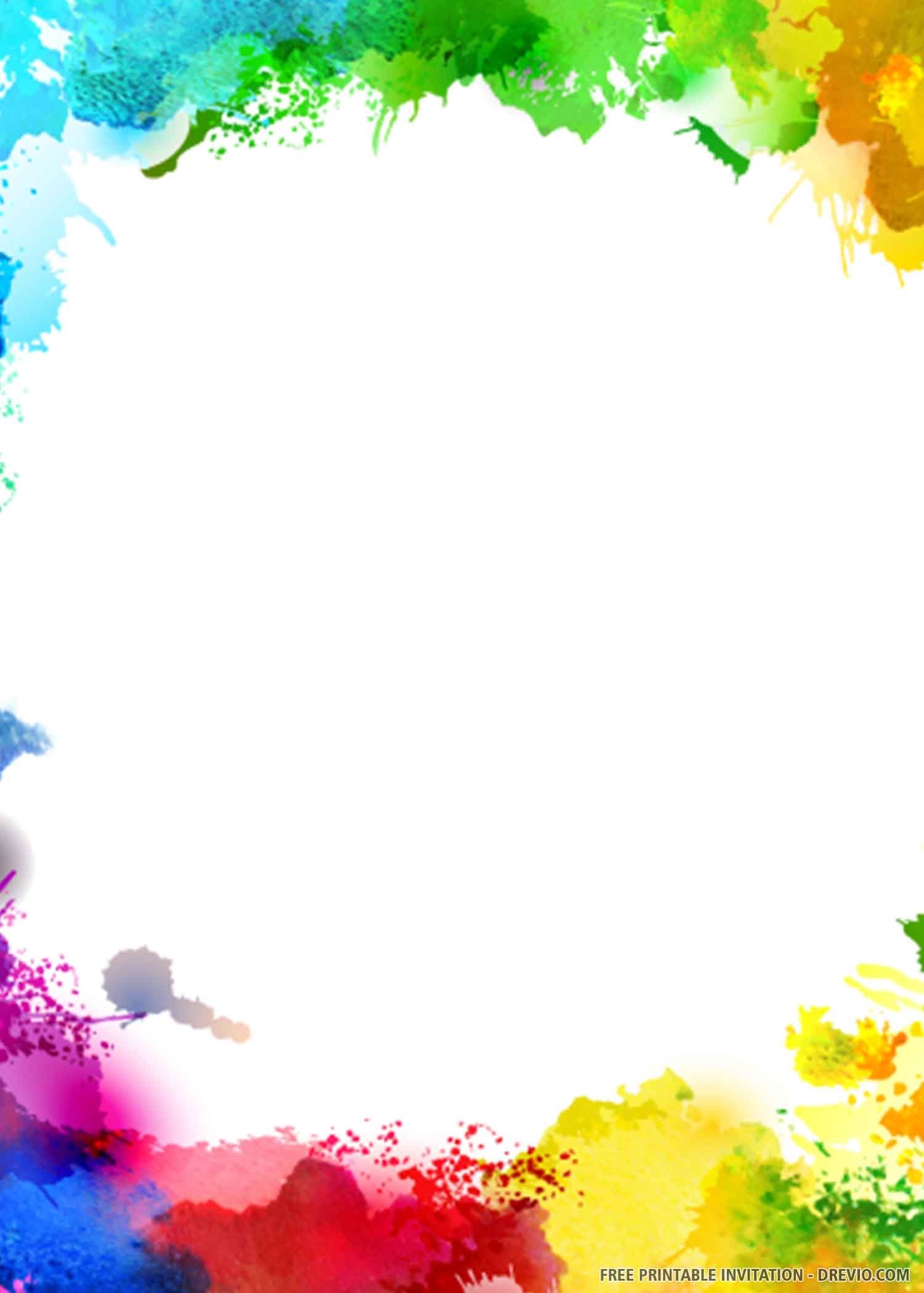 paint party invitation template free
