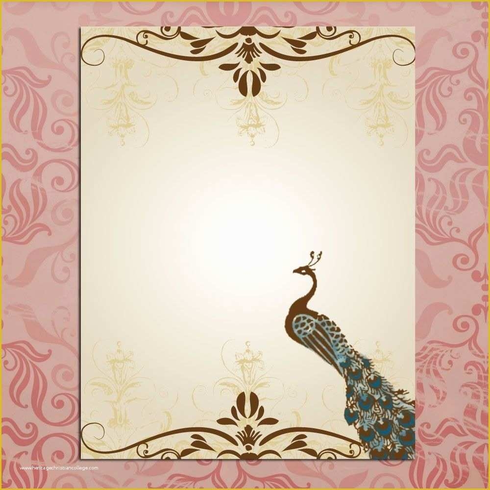 Free Peacock Wedding Invitation Templates Of Blank Wedding Invitations 