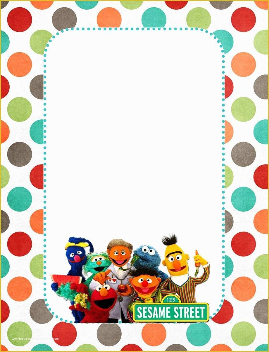 Free Photo Invitation Templates Of Free Printable Sesame Street 
