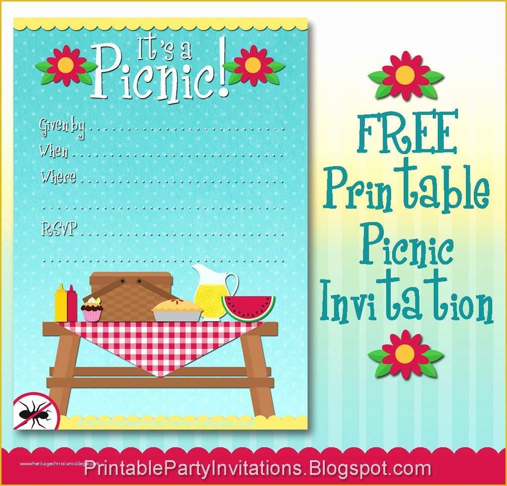 Free Picnic Invitation Template Of Free Printable Picnic Invitation 