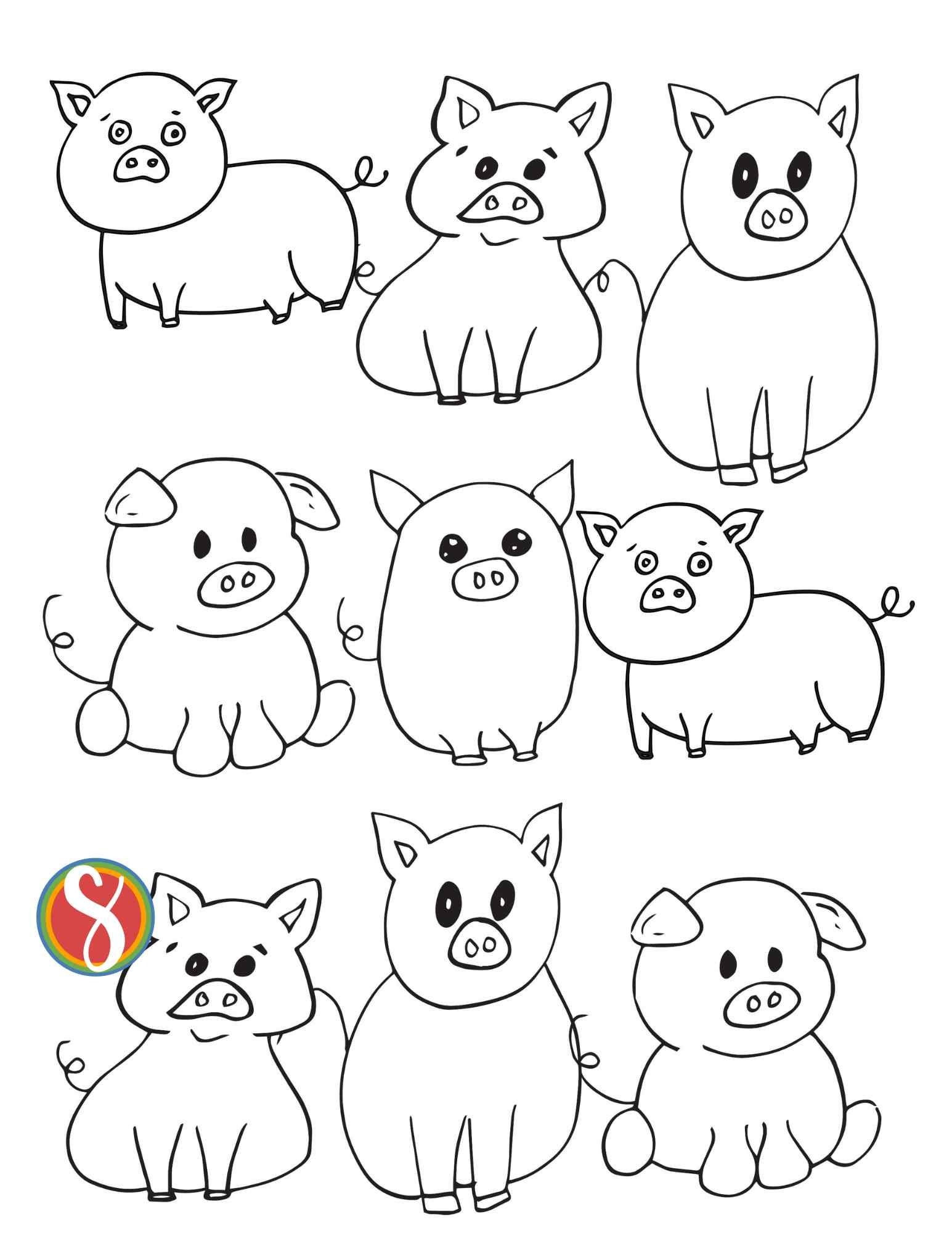 Coloring Pages Of Pigs